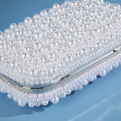 Handcrafted Pearl Evening High-End Versatile Hand-Held Bag