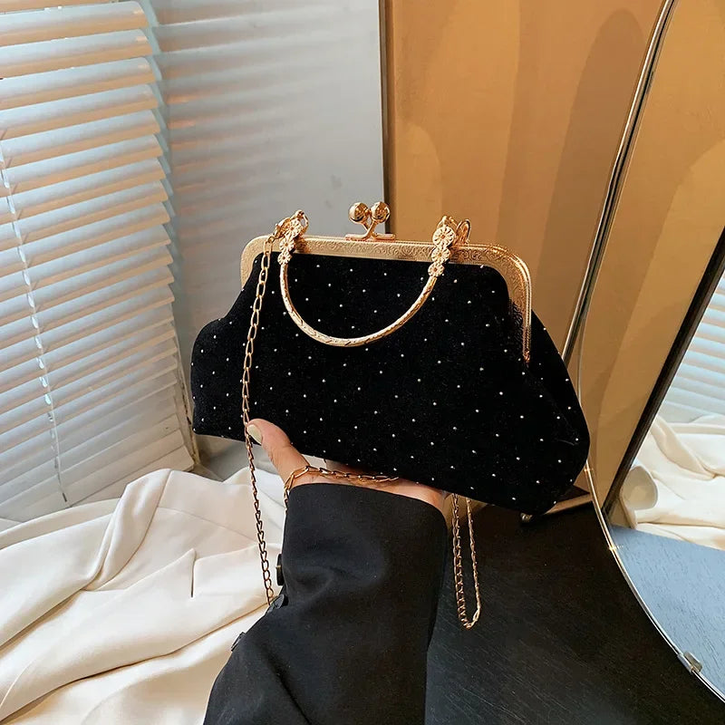 Luxury Clutch Small Clip Chain Crossbody Bag