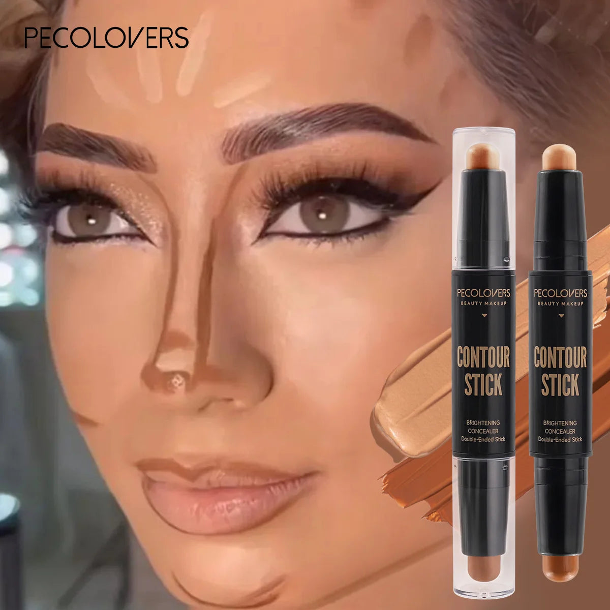 Double Head Highlight Waterproof Contouring Foundation