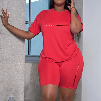 Tracksuit Casual O-Neck Short Sleeve Sports T-Shirts