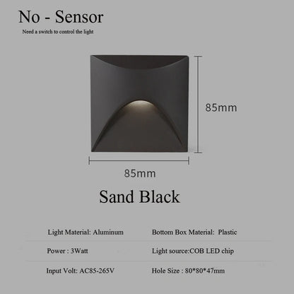 Outdoor Lighting Recessed Wall Lamp Waterproof