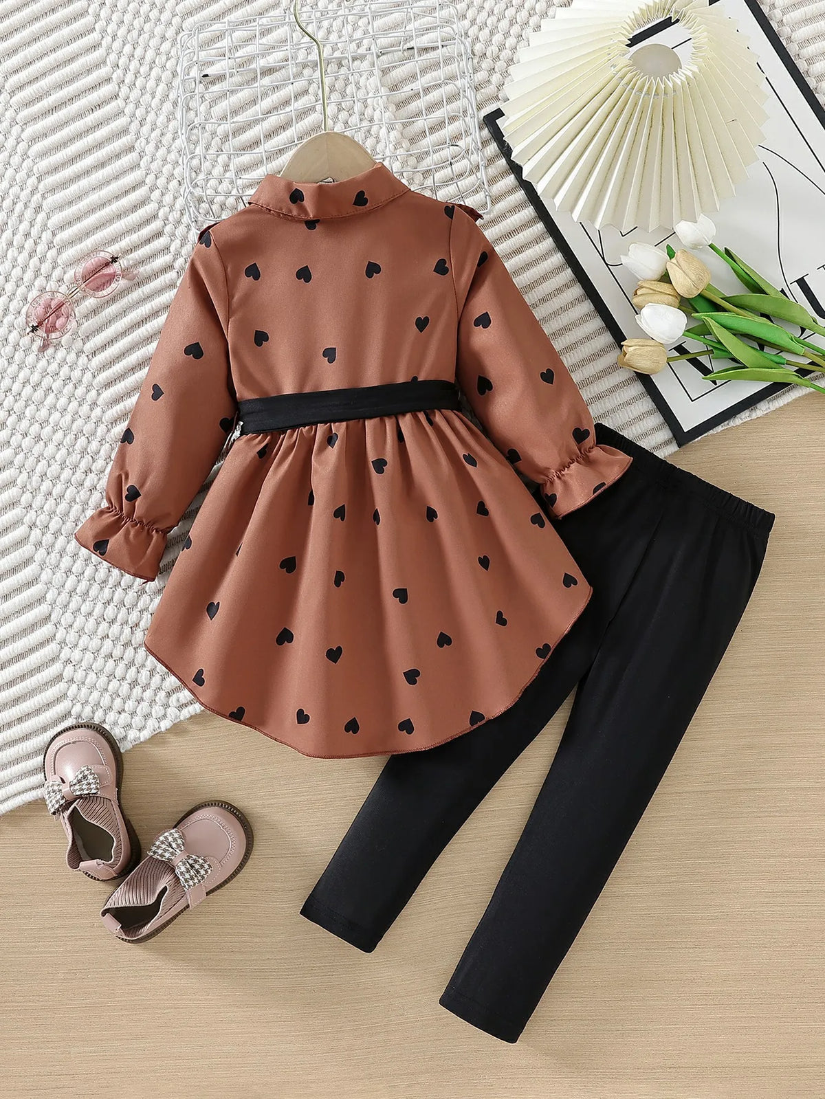 1 2 3 4 5 6 7 8 Years Spring Autumn Shirt + Bottoms Set