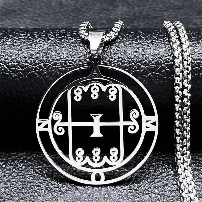 Sigeal Sigil De Lucifer Stainless Steel Satan Necklace