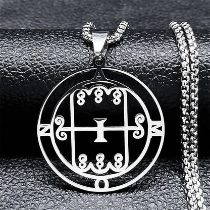 Sigeal Sigil De Lucifer Stainless Steel Satan Necklace