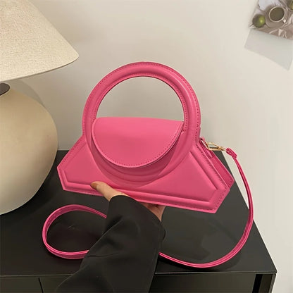 Pu Leather Elegant Tote Versatile Vintage Small Square Bag