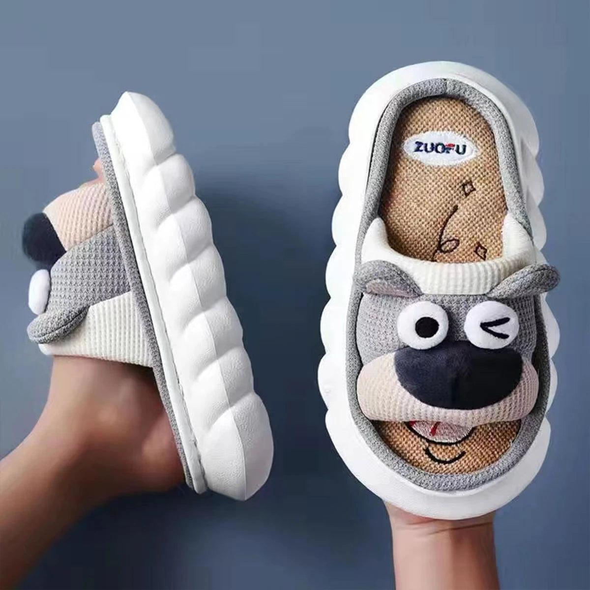Cute Cartoon Lovely Animals Bedroom Cotton Home Indoor Thick Sole Slippers
