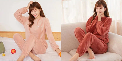 Thickened Loungewear Unisex Homewear Loose Pajama Sets