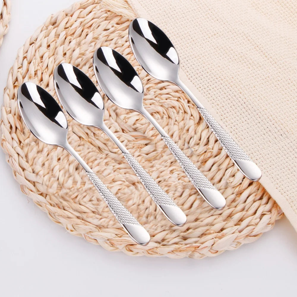 7.95"Luxury Gold Plated Dinner Spoon Set