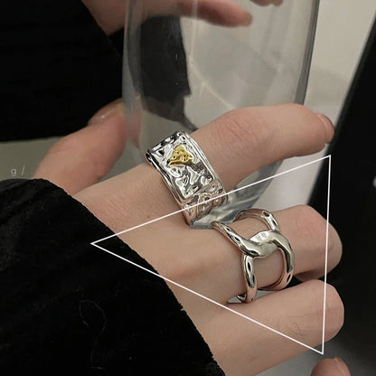 DANA 925 Sterling Silver Arched Wide Ring