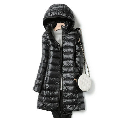 Outerwear Winter Korean Fashion Slim Remove Hooded Parka Down Jackets