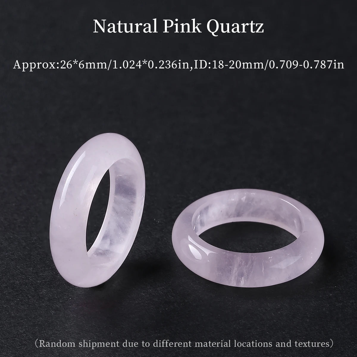 1 Pc Natural Crystal Stone Energy Healing Ring