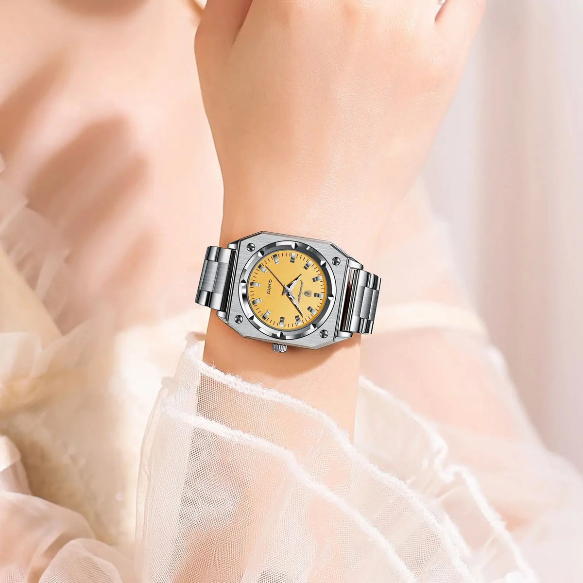 Elegant  Waterproof Stainless Steel Luminous Quartz Watches