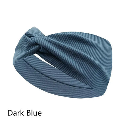 Silky Threaded Fabric Twist Headband