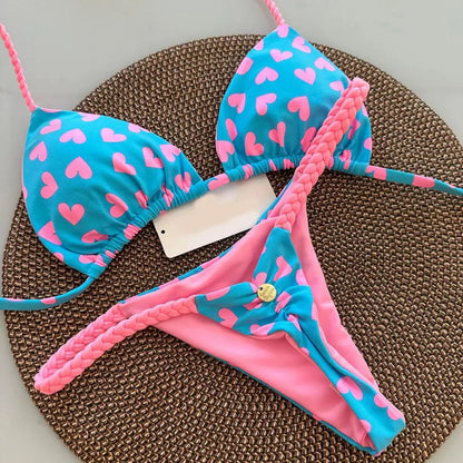 New Sexy Bikini Beach Swimsuit Two-piece Set