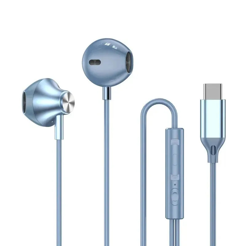 Headphones HiFi Surround Sound In-ear USB Type C/3.5mm With Wire Control