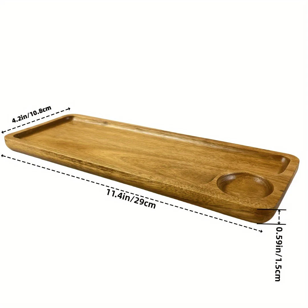 Japanese solid wood fruit plate