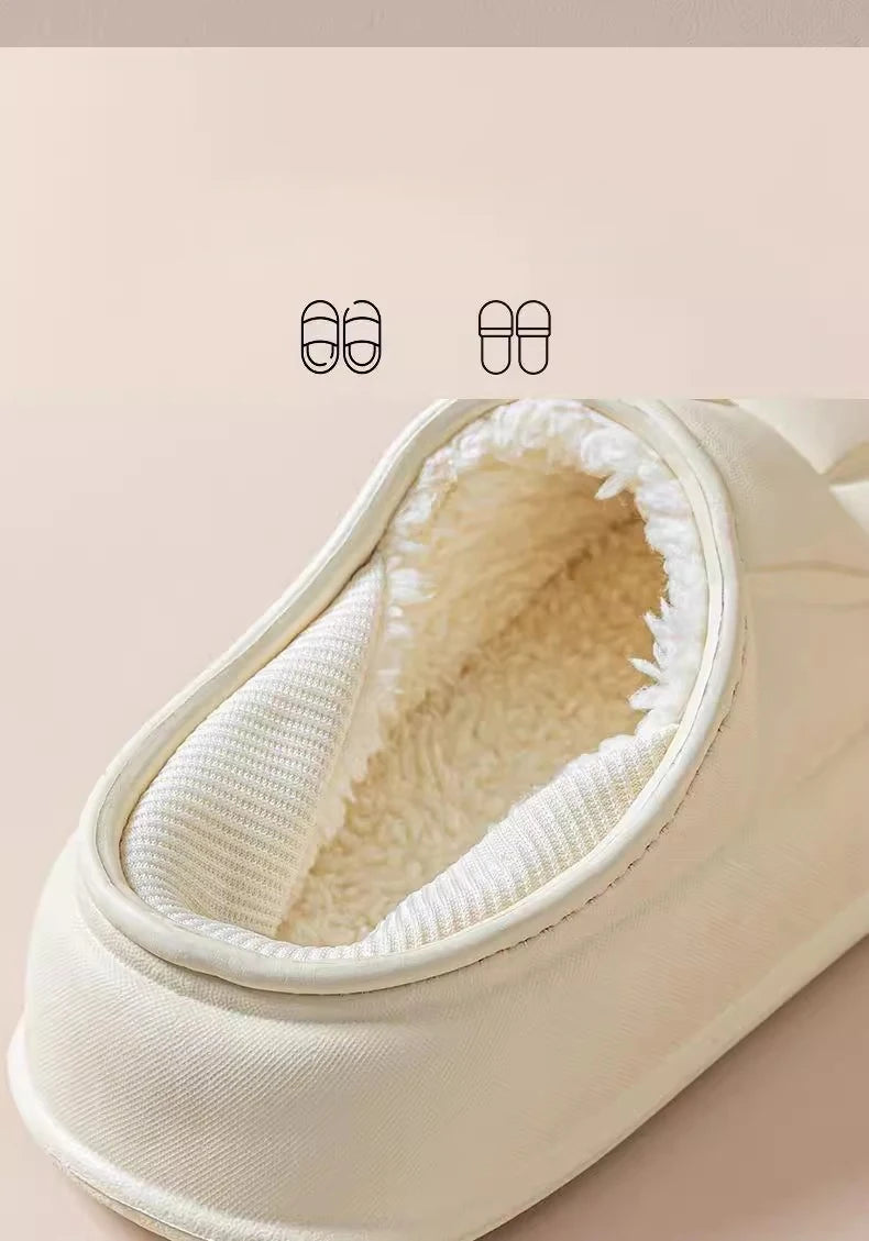 Waterproof cotton slippers