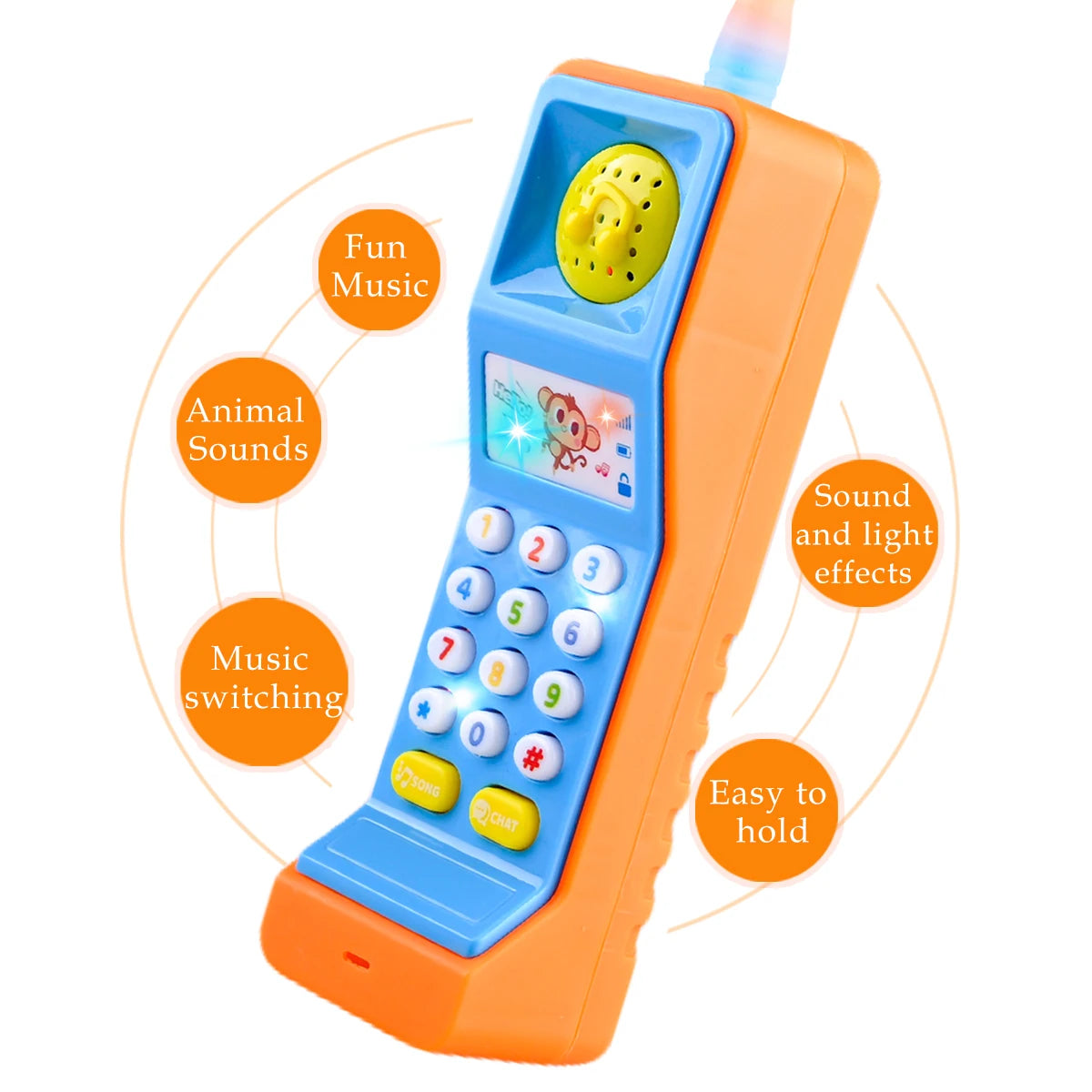 Mobile Phone Smart Phone Music Light Sound Pretend Play Baby Learning Smartphone Toy