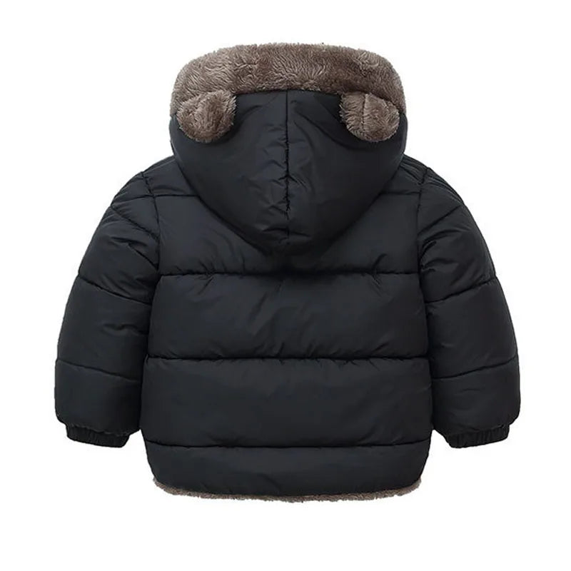 Boys Girls Thick Winter Kids Padded Fleece Warm Cashmere Snowsuit Coats