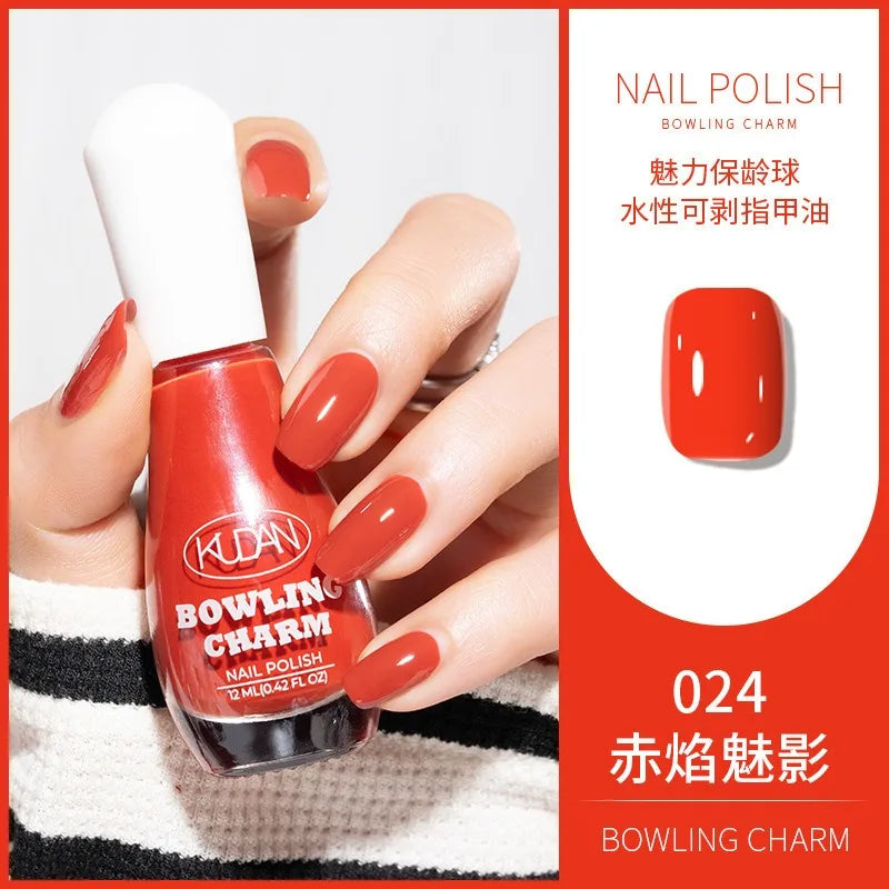 40 Colors Nail Polish Water-based Quick Drying Tearable Nail Art