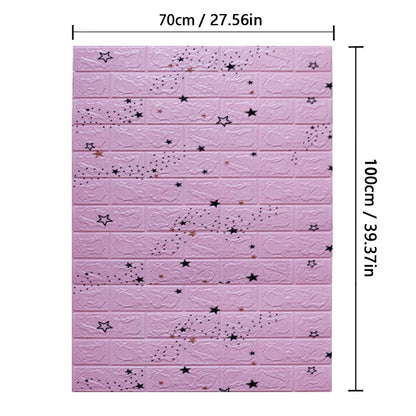 70cm*1m  3D Brick Pattern Wallpaper DIY Waterproof