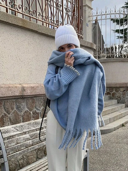 Luxury Cashmere Thickened Warm Shawl Scarf