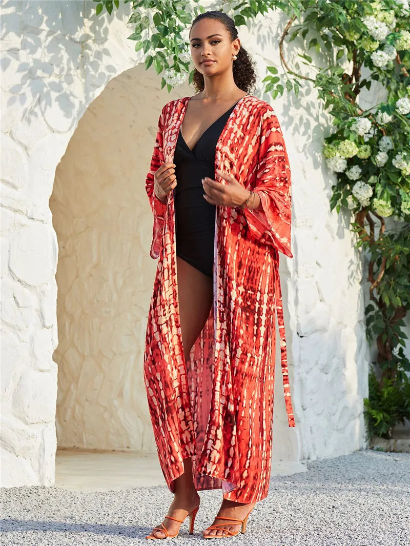 Long Kimono Swimsuit Cover up Outfits Bathing Suit