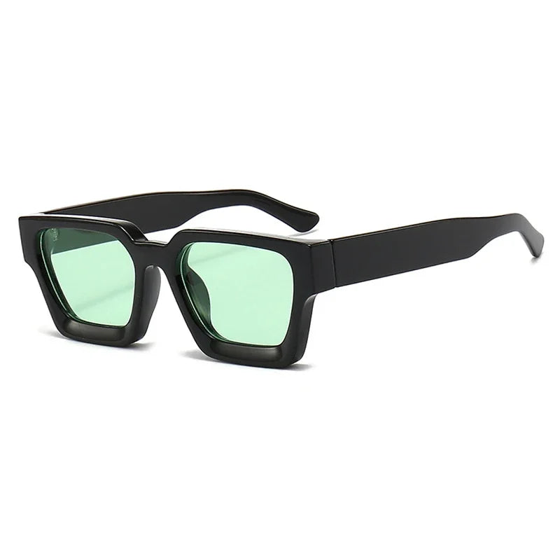 Square Luxury Retro Green Brand Designer Sun Glasses