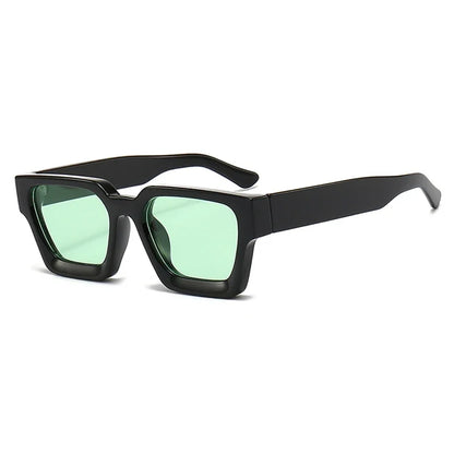Square Luxury Retro Green Brand Designer Sun Glasses