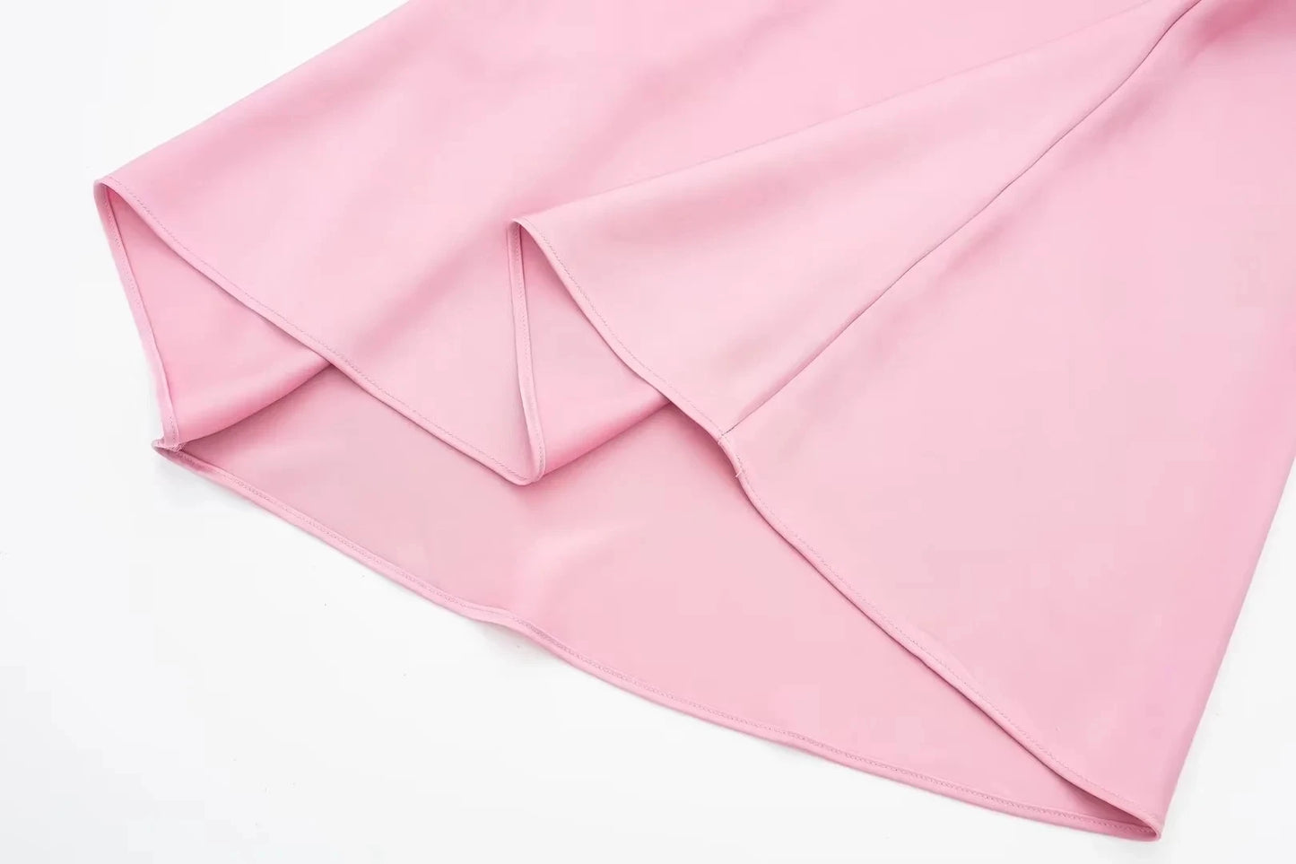 Faldas largas informales de satén de talle alto