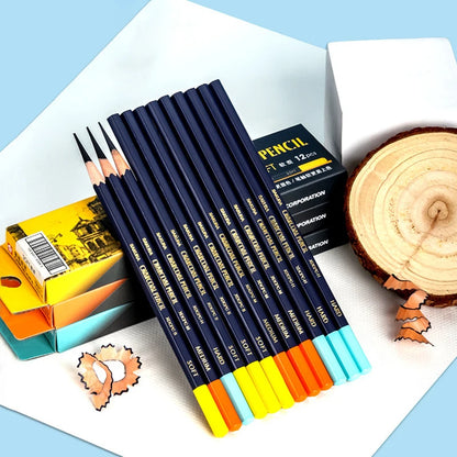 SAKURA Professional Charcoal Wooden Pencil Set
