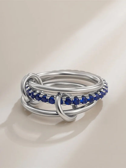 DANA Zirconia Gold Plated Rings Set