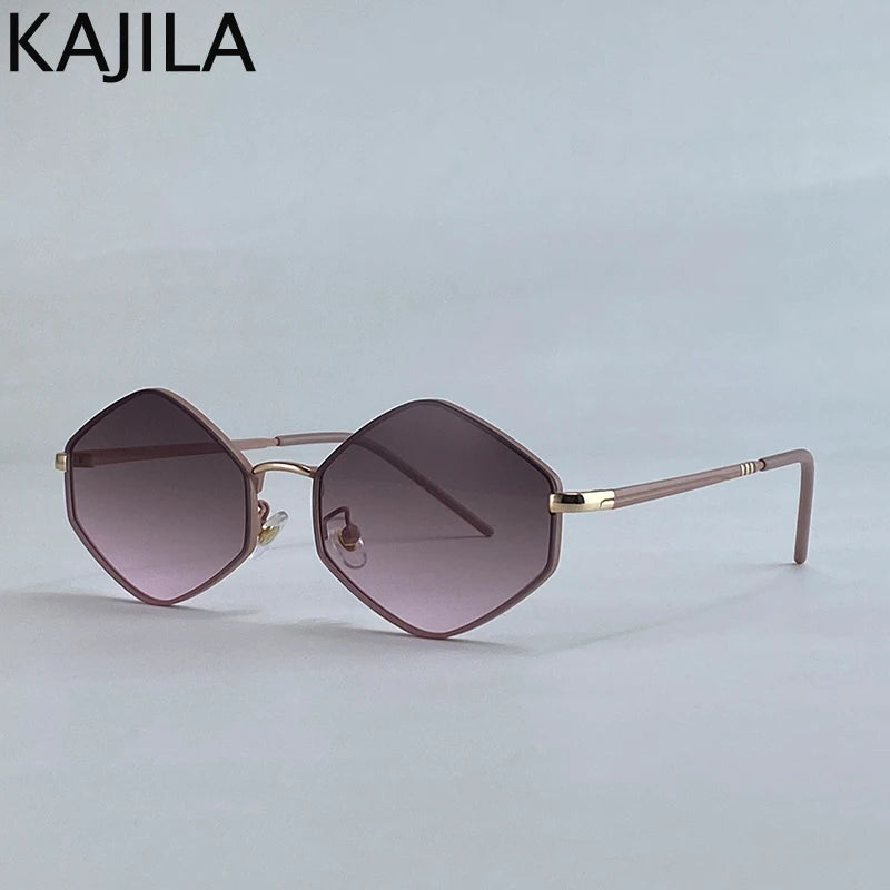 Small Frame Hexagon Punk Sunglasses