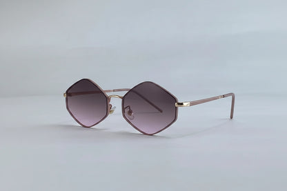 Small Frame Hexagon Punk Polygon Sun Glasses