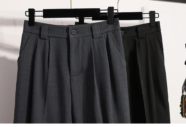 Korean High Waist Suit Casual Trousers