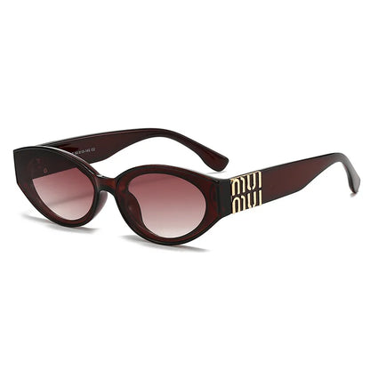 Glamour Oval Minimalist Unisex Sunglasses