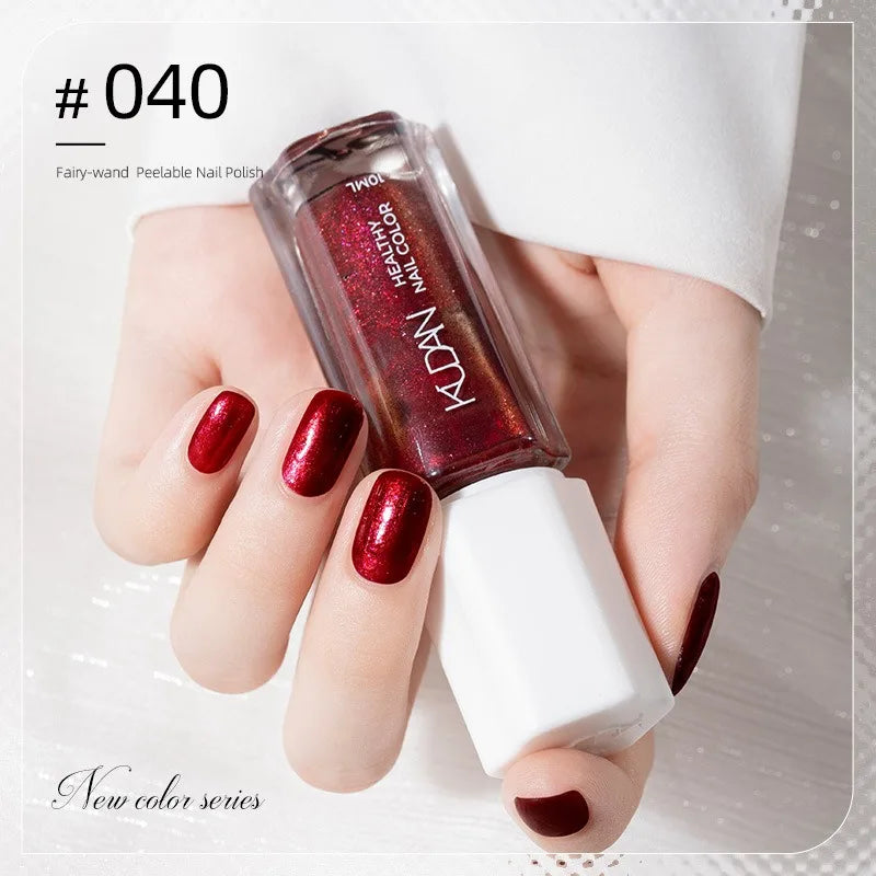 Colorful Water-Base Nail Polish 40 Colors Air Dry Peel Off Nail Art