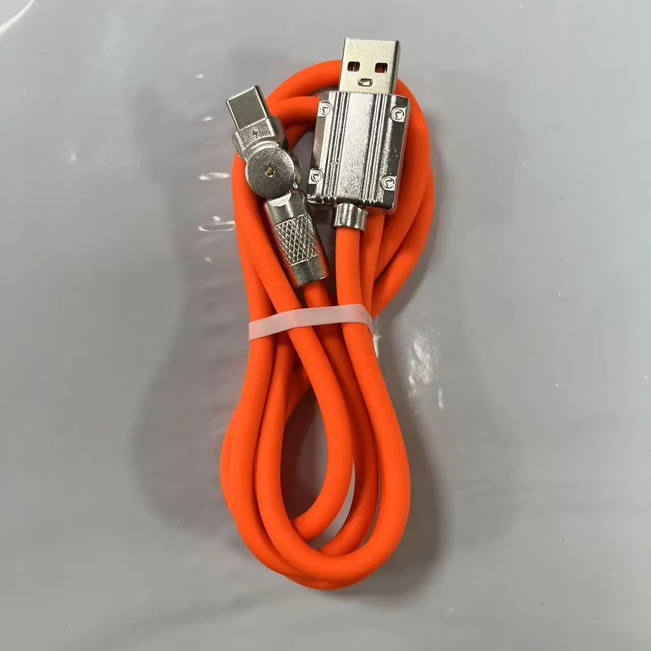 120W 7A Fast Charge USB Type C Cable 180 Degree Rotation Elbow Cable