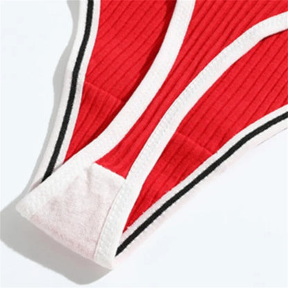 3pcs Ribbed Cotton G String Lingerie