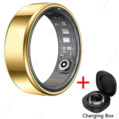 Heart Rate Blood Oxygen and Sleep Monitor IP68 & 5ATM Waterproof, Multi-sport Ring