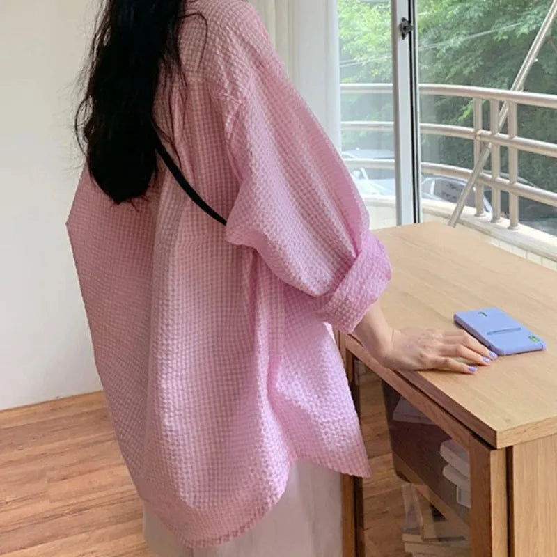 Korean Long Sleeves Loose Shirt