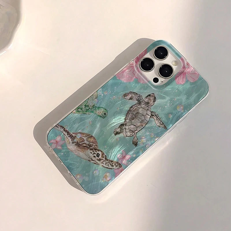 Sea Turtle Beach Pattern Phone Case