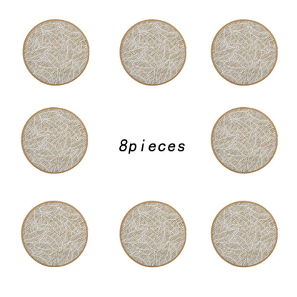 2/4/6/8pcs Bohemian Jute Printed Placemats Mats