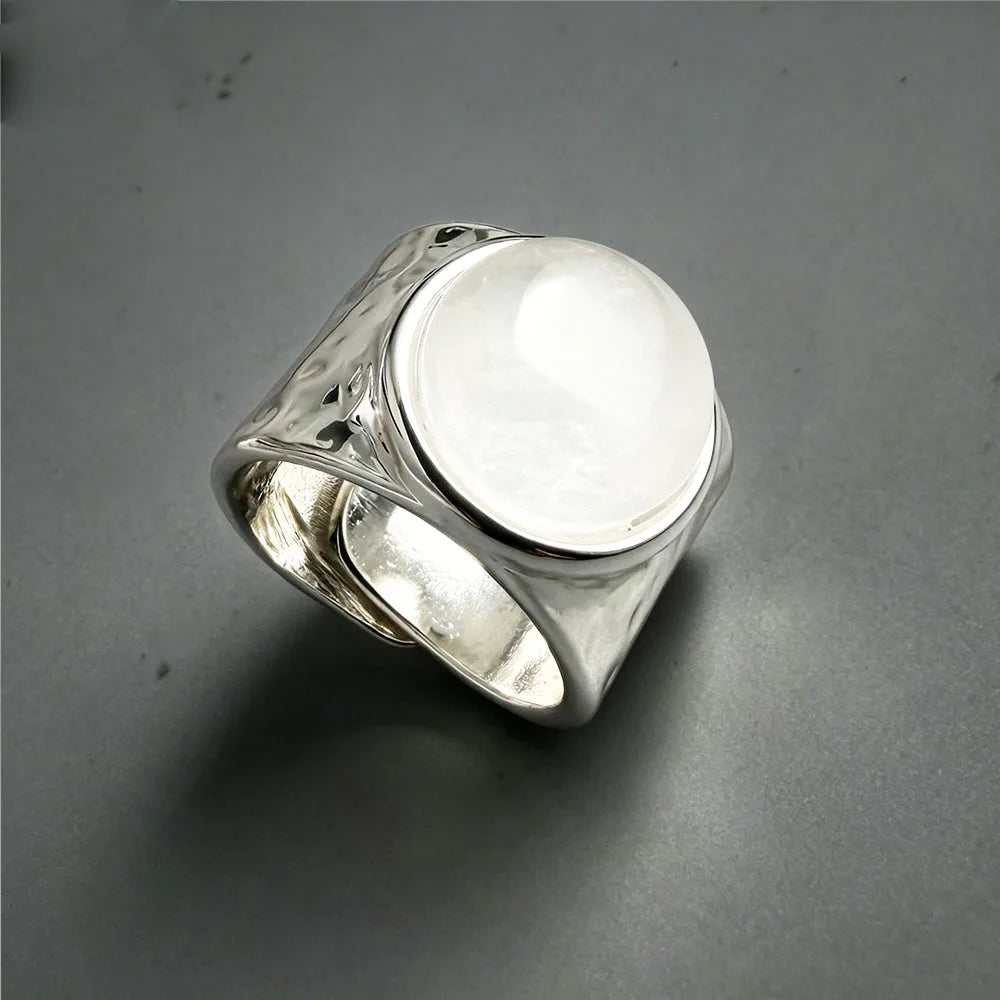 925 Sterling Silver Big Balls Finger Open Vintage Handmade Ring