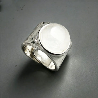 925 Sterling Silver Big Balls Finger Open Vintage Handmade Ring