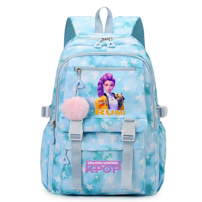 KPop Demon Hunters Print Student Backpack Large Capacity Schoolbag