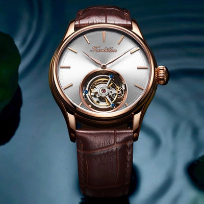 Real Tourbillon Mechanical Automatic Mechanical Sapphire Glass Stainless Steel Wristwatch