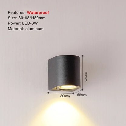 IP65 LED Wall Lamp Outdoor Sconce Balcony Porch Light