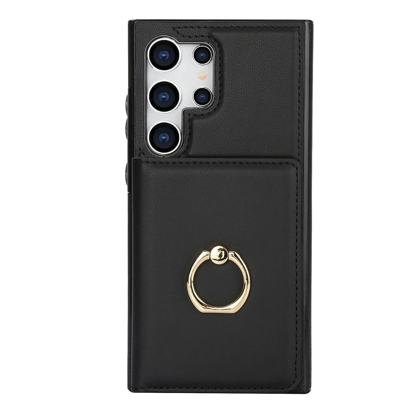 Wallet Case with Card Holder, 360° Rotation Ring