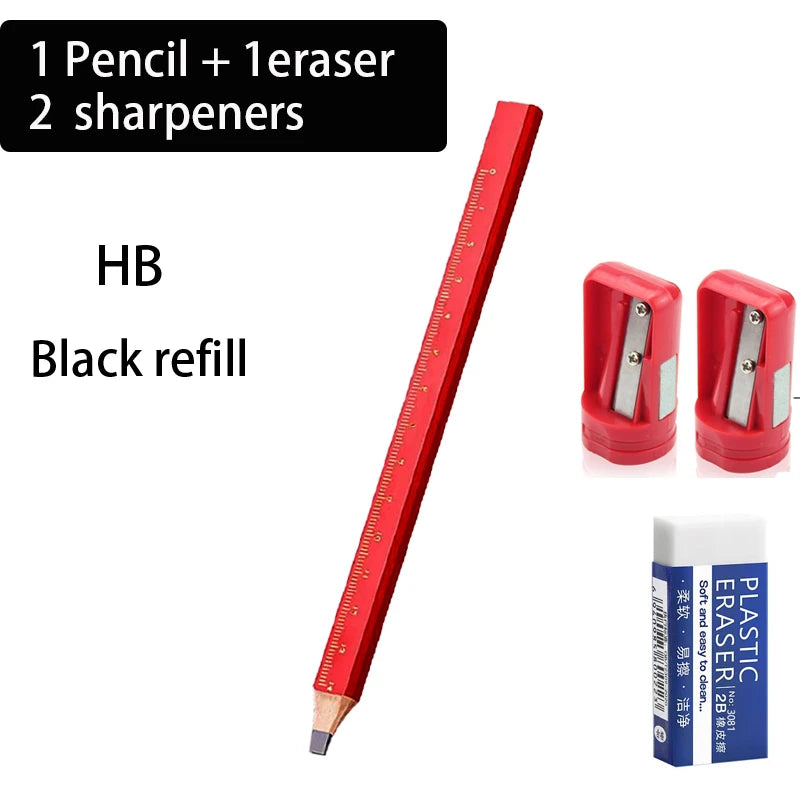 Anti-Slip Wooden Pencil Millimeter Scale Professional Pencil